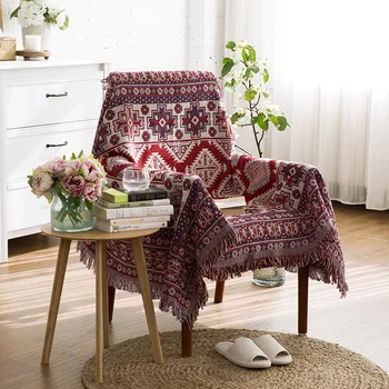 

Soft Tassels Sofa Cover Polyester Cotton Sofa Cover Cushion Four Seasons Sofa Towel Modern Simple Living Room Corner Couch Cover