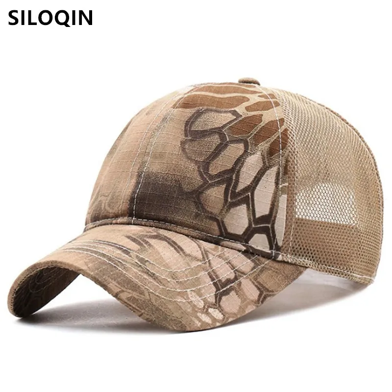 

SILOQIN summer breathable baseball caps for men women mesh cap camouflage hat young women's casual sports cap men's fishing cap