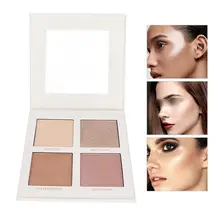 Макияж, рассыпная пудра 4 цвета highlighter пудра Контур лица бронзаторы маскирующий крем макияж инструмент пудра для лица