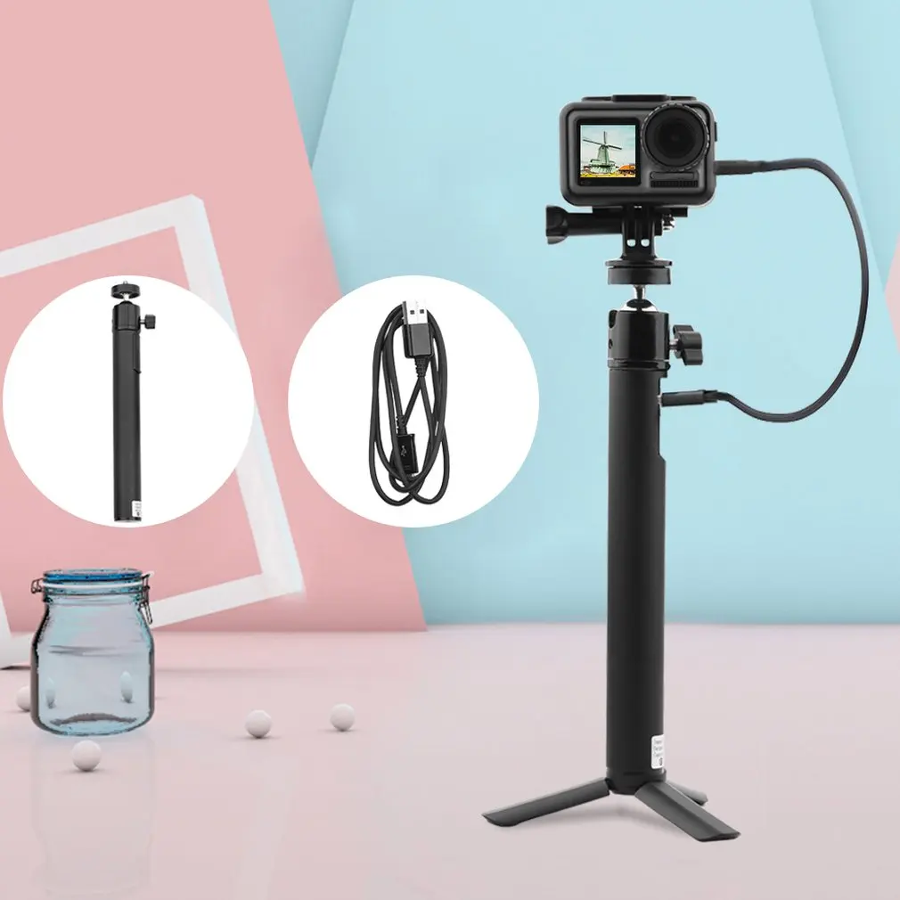 Для Dji Osmo Action Motion камера Мобильная мощность Автоспуск Зарядка сокровище линия штатив камеры аксессуары