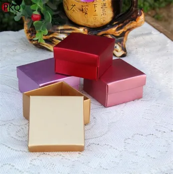 

20pcs 6.5*6.5*3.8cm/8*6.5*3.8cm /10.5*8*4.5cm Cardboard Candy Box Colorful Craft Paper Box For Party Wedding Supplier Gift Box