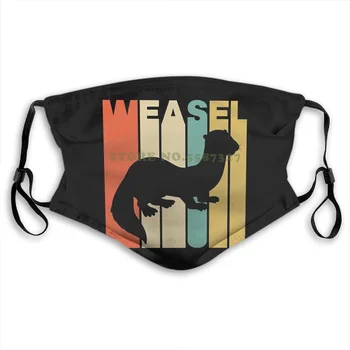 

Face Mask New Round Collar Fashion Vintage Style Weasel Silhouette Washable Half Face For Men Women Ladies Diy Masks