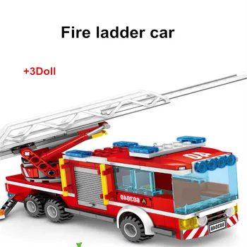 

Building Blocks 603040 DIY 433+PCS Technic Assemble Firen ladder car Serise Blocks Party Game Educational Toy for Kid