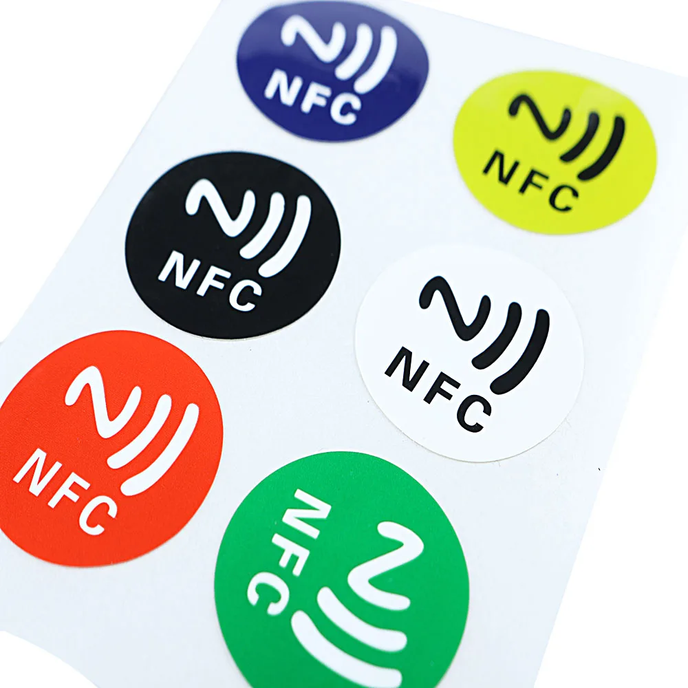 Mejor vendedor  Pegatinas de etiqueta inteligente NFC, impermeables, Rfid, accesorios útiles para teléfonos inteligentes Android, 6 uds. OMZlnznep