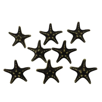 

8-Pack Zinc Alloy Bronze Starfish Shape Decorative Cabinet Wardrobe Furniture Door Drawer Knobs Pulls Handles Hardware DéCor