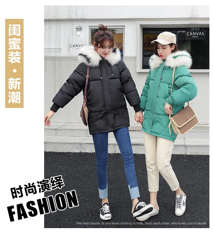Photo Shoot New Style down Jacket Women's Korean-style Dongdaemun Loose-Fit BF Students Cotton-padded Clothes INS Hong Kong