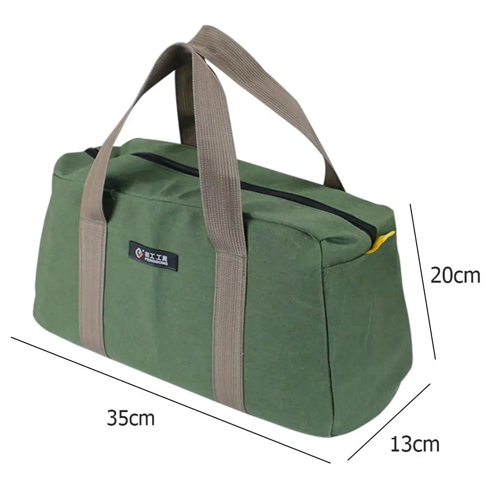 power tool bag Durable Thick Canvas Pouch Tool Bags Storage Organizer Instrument Case Portable For Electrical Tool Tote Bag Multifunction Case small tool chest