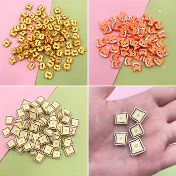 

100g Mini Cute Toast Bear Dog Clay Slices Polymer Hot Clay Sprinkles for Crafts DIY Making Scrapbook Phone Nail Art Decoration