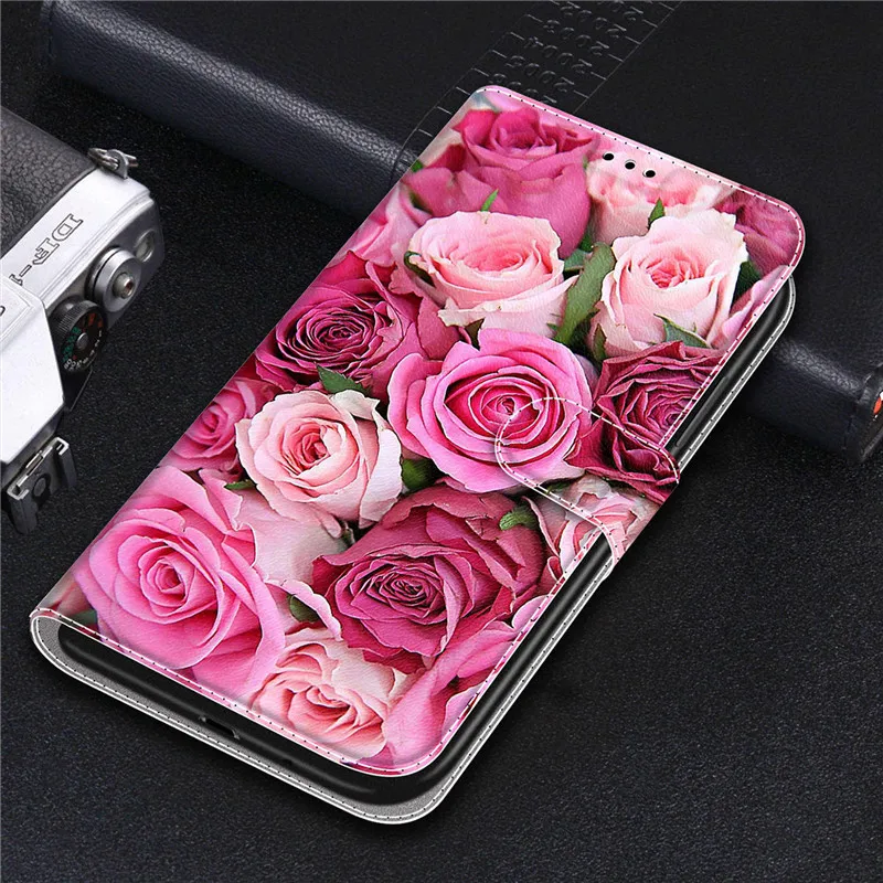 For Redmi 9A Painted Leather Flip Phone Case For Xiaomi Redmi 9A M2006C3LG M2006C3LI Wallet Card Holder Stand Book Cover Cases