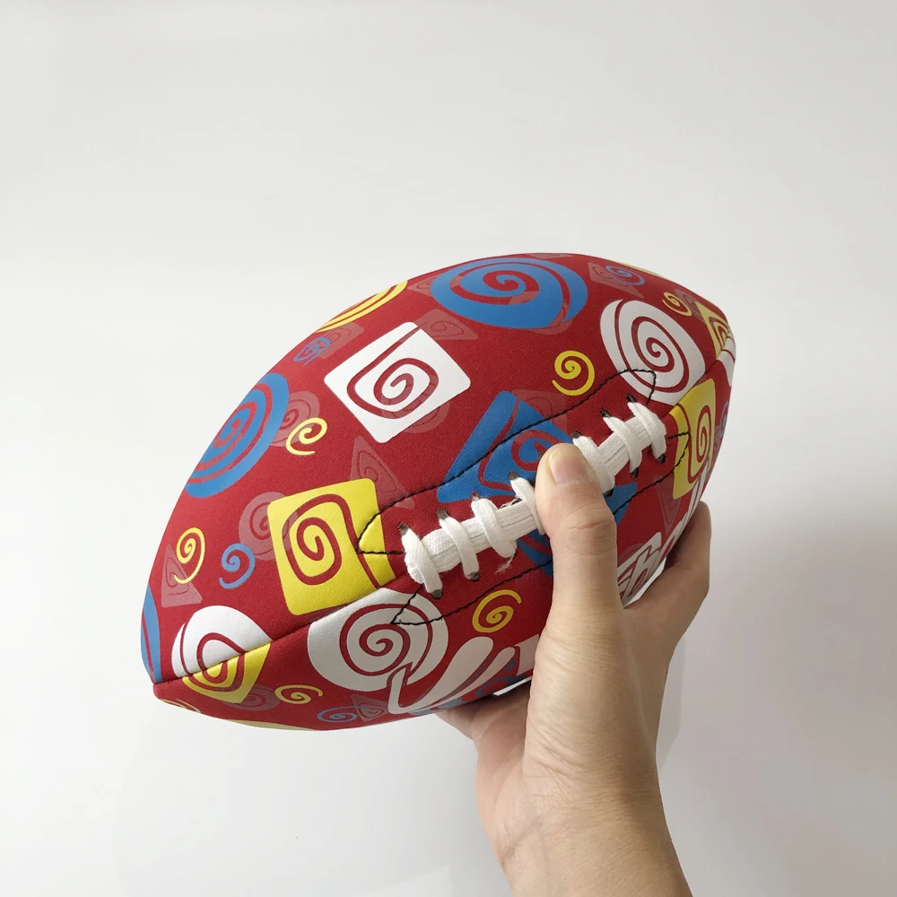 Для регби, спортивных мячей материал для дайвинга неопреновый тканевый Размер 6# резиновый американский уличный футбол прочный регбийный материал для тренировок на открытом воздухе