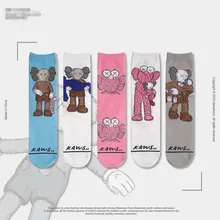 Новинка; модные осенне-зимние парные носки; Лидер продаж; эластичные высококачественные Асимметричные Повседневные носки без пятки с рисунком для мужчин и девочек