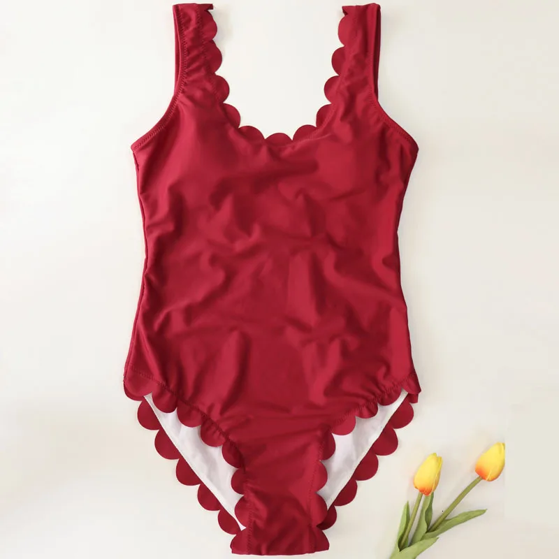 NODELAY, Цельный купальник, женский тонкий купальник с открытой спиной, волнистая форма, пляжные купальники, монокини, одежда для плавания, XL, красный