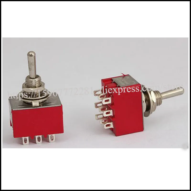 Миниатюрный тумблер MTS-302-A2 ON-ON рокер переключатель 3PDT 9P 6A 125VAC 3A 250VAC MTS-303-A2