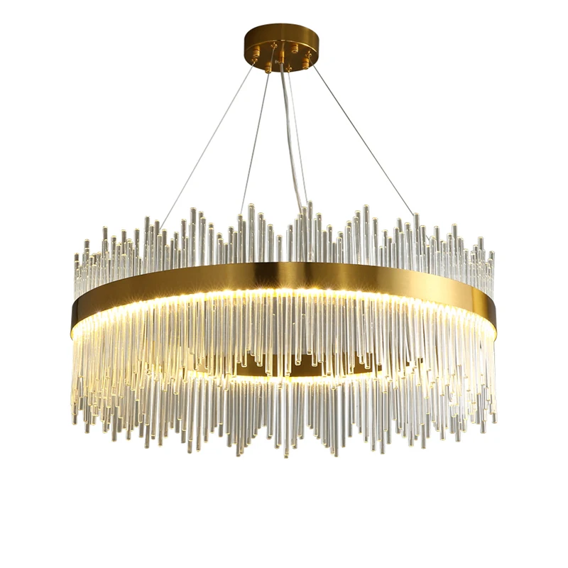 

Art Deco Glass Gold Round Oval Designer LED Hanging Lamps Chandelier Lighting Lustre For Foyer Dinning Room