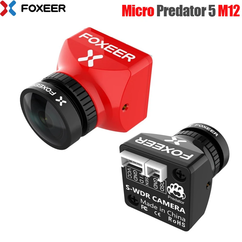 

Foxeer Predator V5 Micro Full Case M12 1000TVL FPV Camera Cam OSD 16:9 4:3 PAL NTSC Switchable 1.7mm Lens 4ms WDR Racing Drone