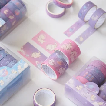 

10 pcs/pack Cat Star Walking Decorative Washi Tape Set DIY Scrapbooking Masking Tape School Office Supply