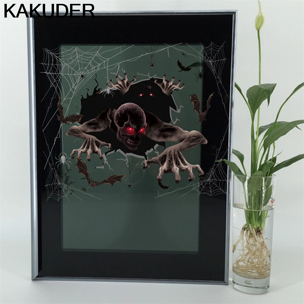 KAKUDER Наклейки на стены для празднования Хэллоуина ужас Наклейка стену паук