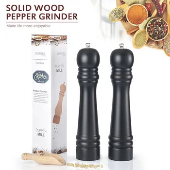 

Wood PU Pepper Grinder Spice Mill Grinder Manual Salt and Pepper Cruet Pepper Mill Kitchen Tool