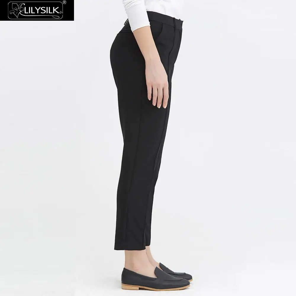 LILYSILK брюки стильные шелковые укороченные женские новые