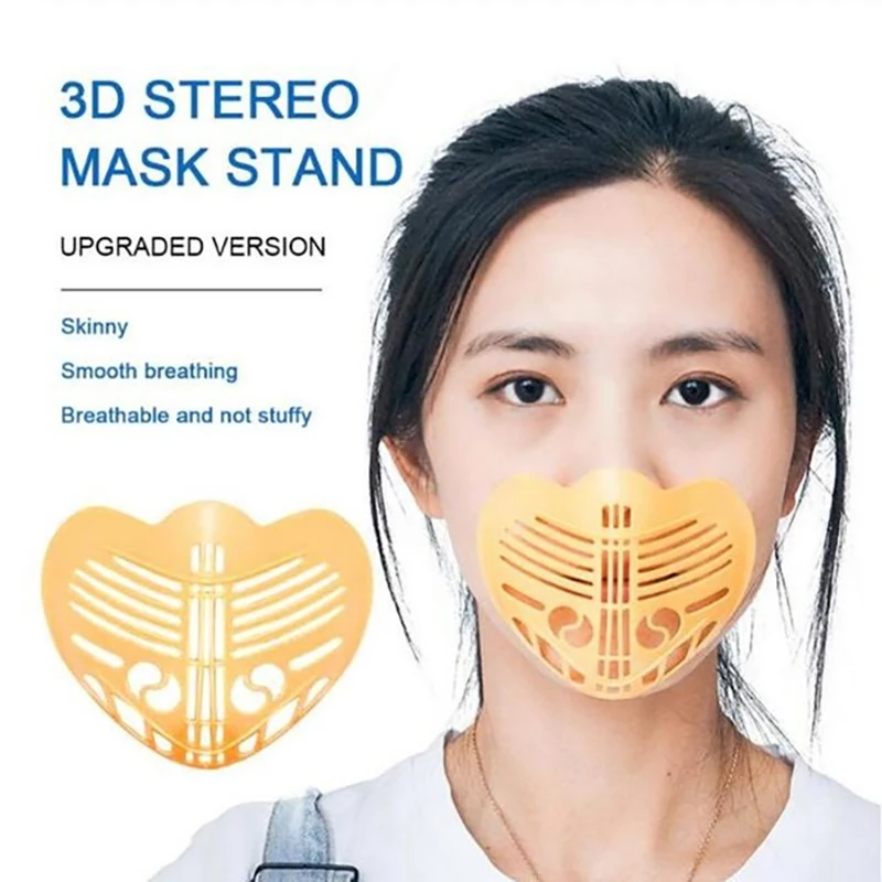 

10pcs Silicone Face Mask Holder 3D Windproof Dustproof Respirator Reusable Washable Mask Bracket Internal Support