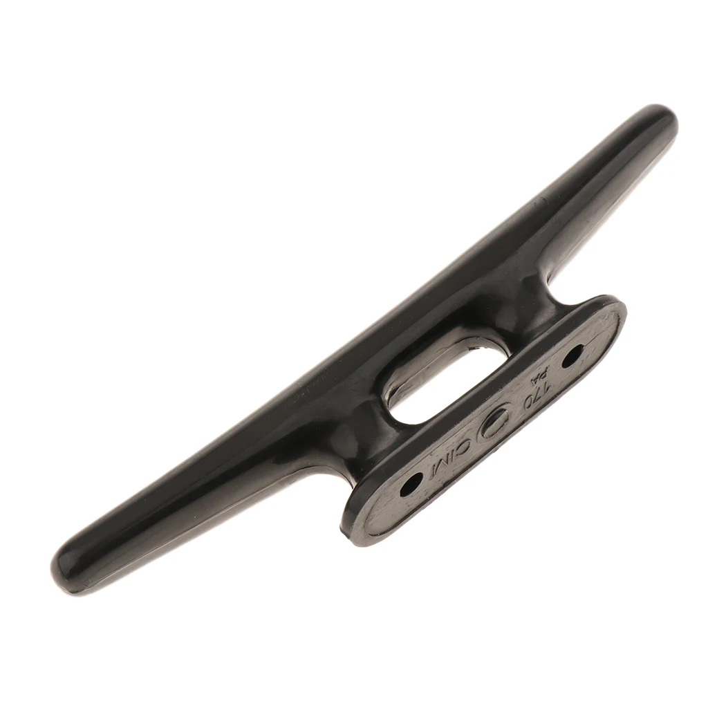Marine Plastic Boat Dock Cleats Flat Top 2 Hole Black Mooring Cleat Marine Plastic Boat Dock Cleats Flat Top 2 Hole Black Mooring Cleat
