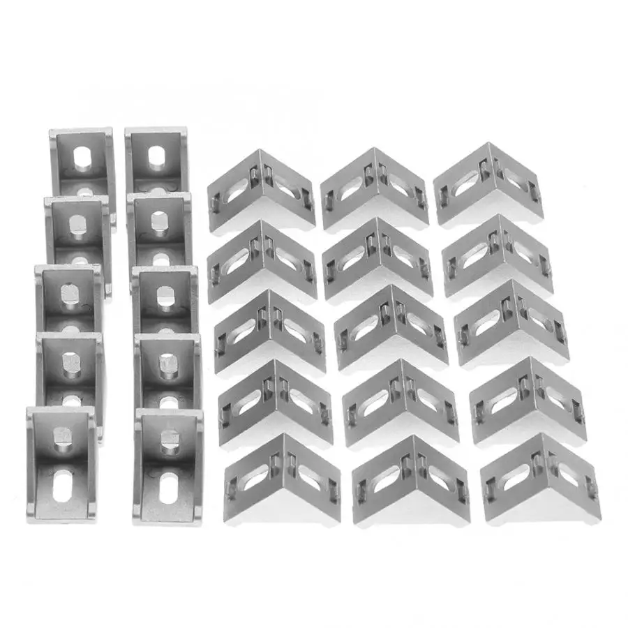 

25pcs 3030 Aluminum L Shape Corner Bracket Right Angle Brace Fastener