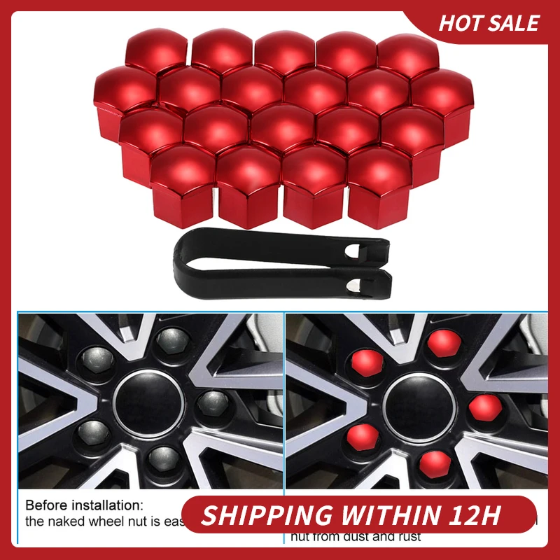 Radmuttern Kappen 20x 17mm Schwarz Radmutter Schrauben Kappen Abdeckung Für Skoda Fabia Octavia Spitzzange Lang