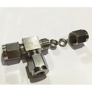 

12mm OD Tube Coupler Adapter Connector Compression fitting Stainless steel 304 Tee 3 Ways
