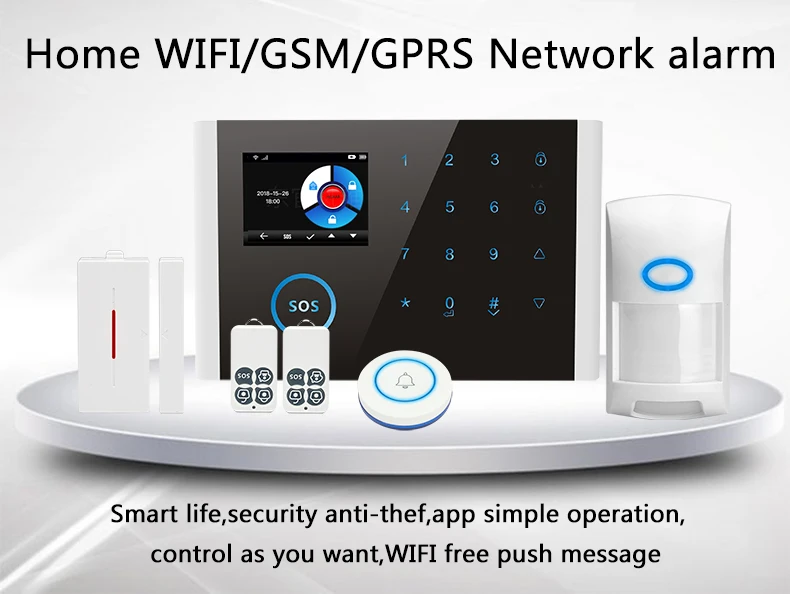 DIY WI-FI GSM сигнализация Системы для безопасности дома GSM Alarme Системы приложение Управление Проводной сигнализация защита домашнего животного PIR детектор DIY Kit