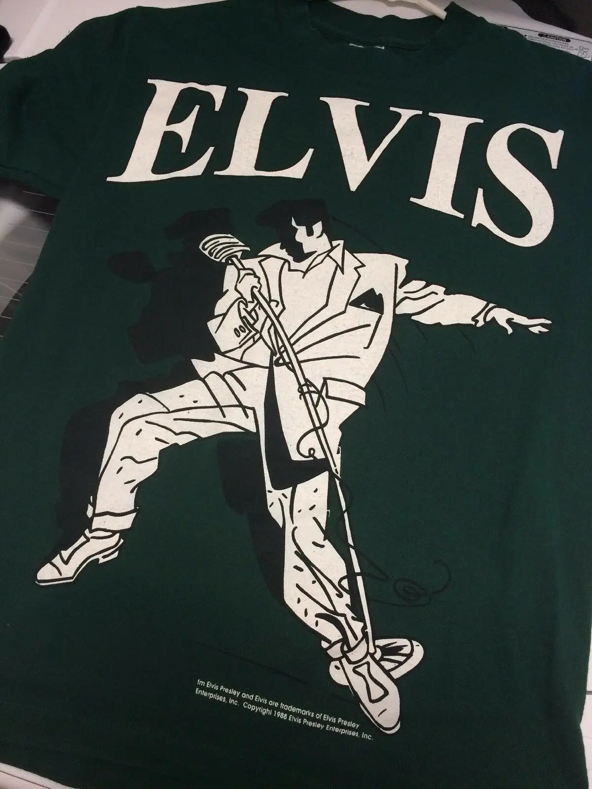 Vintage 80s Elvis Presley Pop Art T-shirt Small. 1988 The King Graceland SS 100% Cotton Fashion T-Shirts top tee | Мужская одежда
