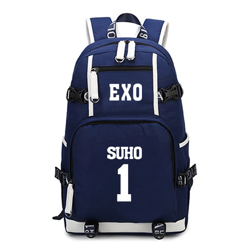 Kpop EXO модные классные школьные сумки студенческий рюкзак для ноутбука Детский Повседневный рюкзак для мальчиков и девочек рюкзак