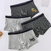 Boxer en coton hommes respirant hommes sous-vêtements doux multicolore Boxer Homme argent bord Boxershorts hommes boxeurs caleçons ► Photo 2/6