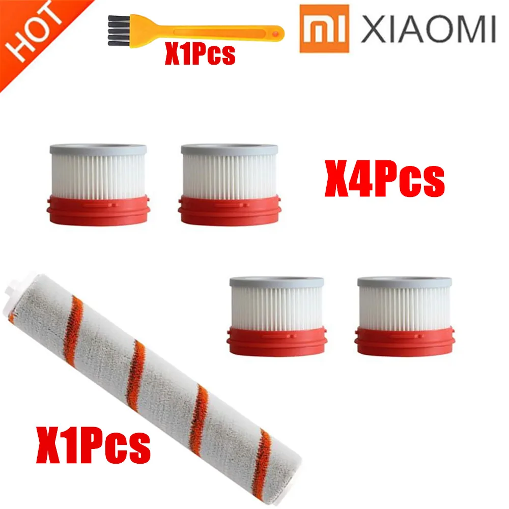 HEPA фильтр для Xiaomi Dreame V9 бытовой беспроводной ручной пылесос аксессуары Hepa фильтр роликовая щетка запчасти комплект - Цвет: 6pcs-set