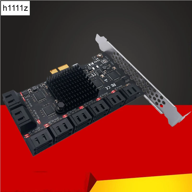 

Адаптер Chi a Mining Riser PCIE SATA PCI-E, 16 портов, контроллер SATA, PCI Express X1 на SATA 3,0, 6 ГБ, плата расширения скорости интерфейса