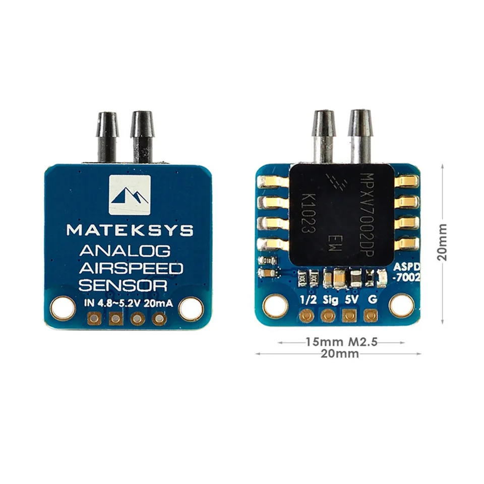 Matek Mateksys аналоговый датчик воздушной скорости ASPD-7002 поддержка F405 F722 F411 F765 крыло CTR STD WSE Контроллер полета для Радиоуправляемый fpv-дрон