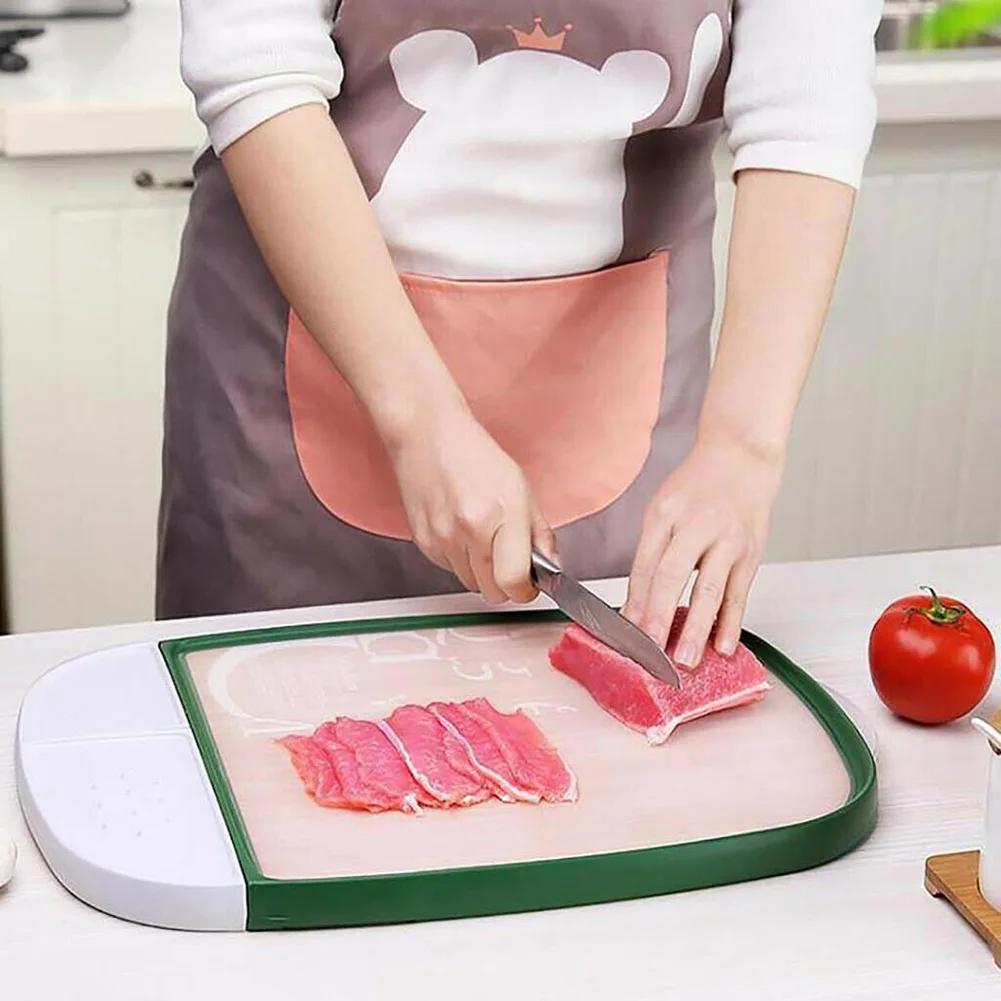 

Multifunction Double-Sided Cutting Board Anti-Microbial Cut Drain for Home Kitchen PI669