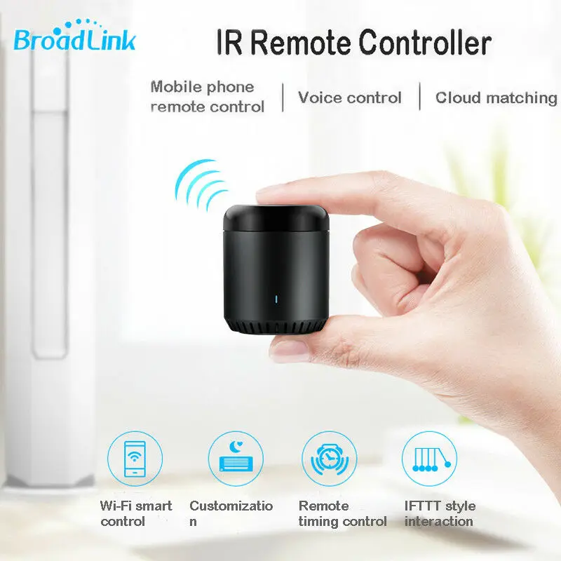 

Broadlink RM Mini 3 Smart Home Automation Bean Timer Remote Controller IR Controller For Home IR Connect Appliances