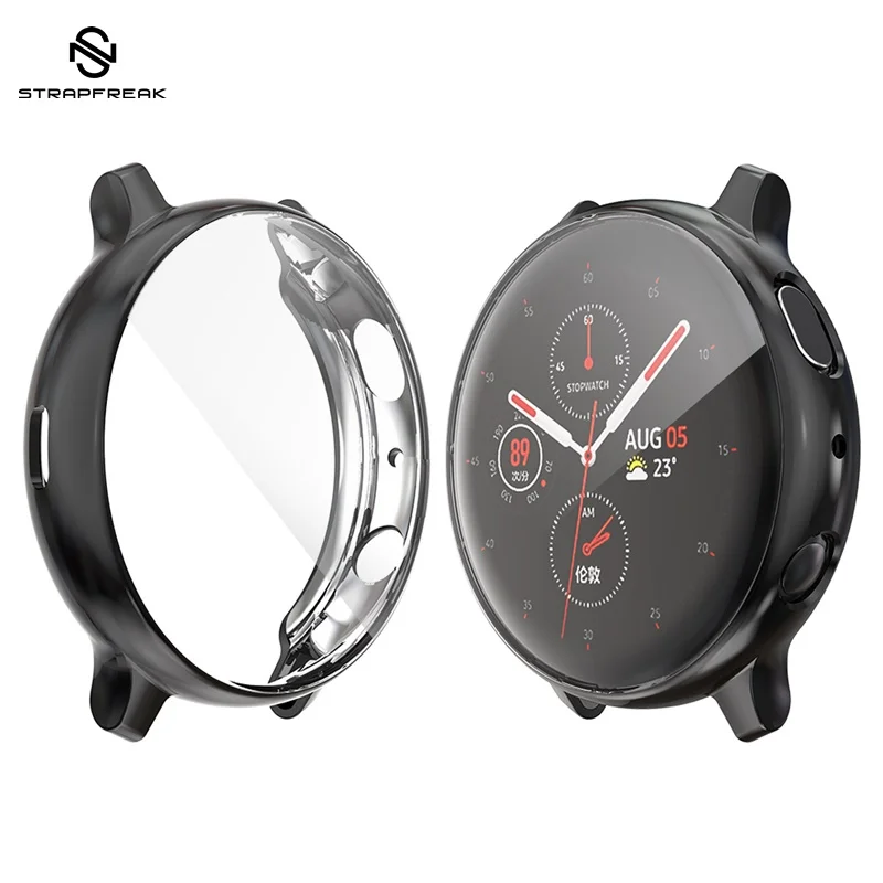 Защитный чехол для samsung galaxy watch active 2 44 мм 40 мм SM-R830 R820 силиконовый HD полноэкранный защитный чехол