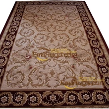 Цветок ковер Цветочные Розы Французский о ручной вязки толстый плюш 6,56 'X 9,84'