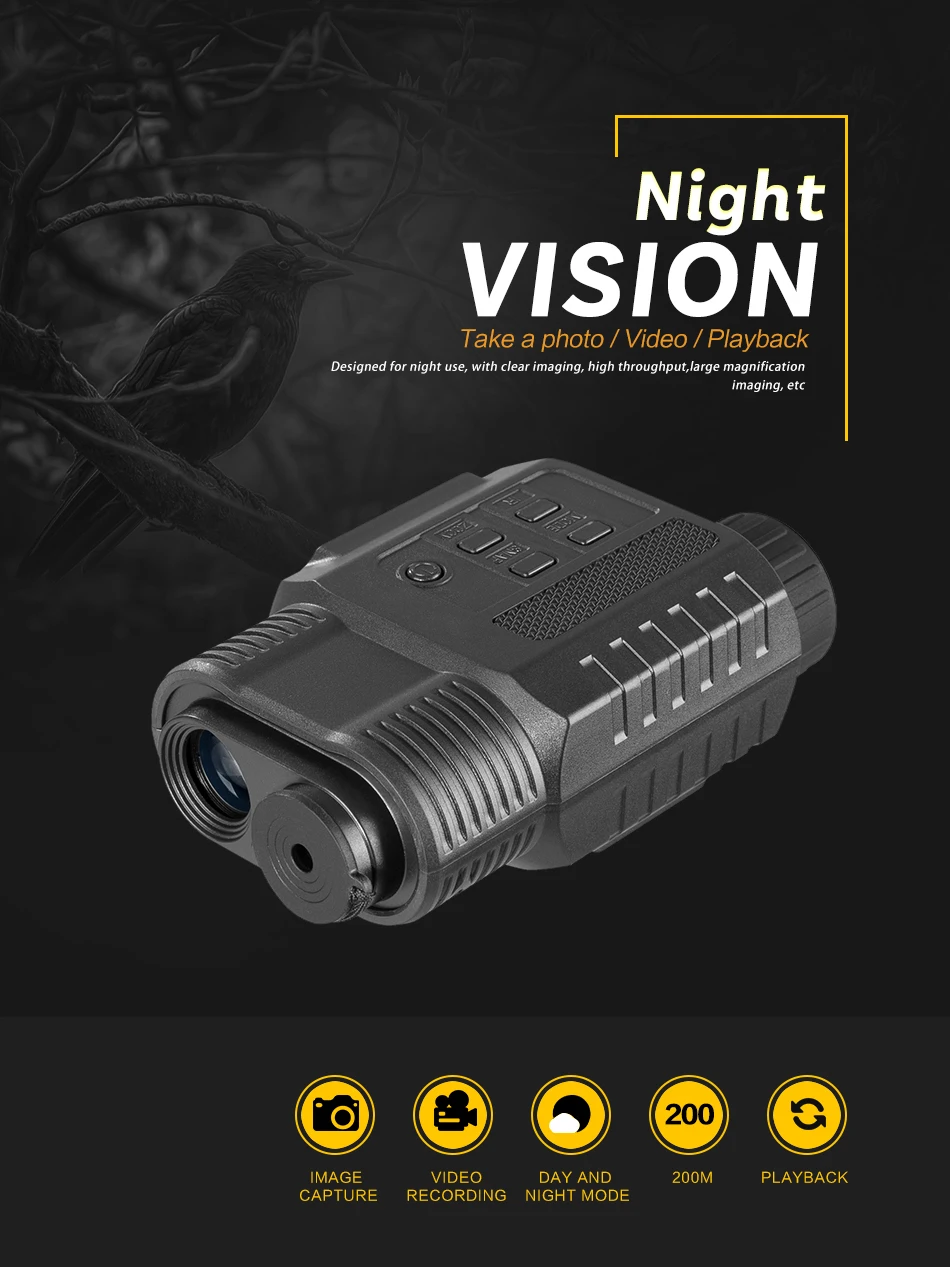 NV150 3W 850nm IR LEDs Night Vision Monoculars 640x480 resolution HD Picture Night Hunting Sights Cameras