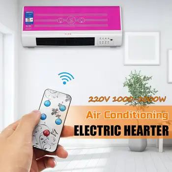 

2000W 220V Wall Mounted Desktop Heater Energy-saving Timing Air Conditioner Dual-purpose Remote Control Bathroom Bedroom