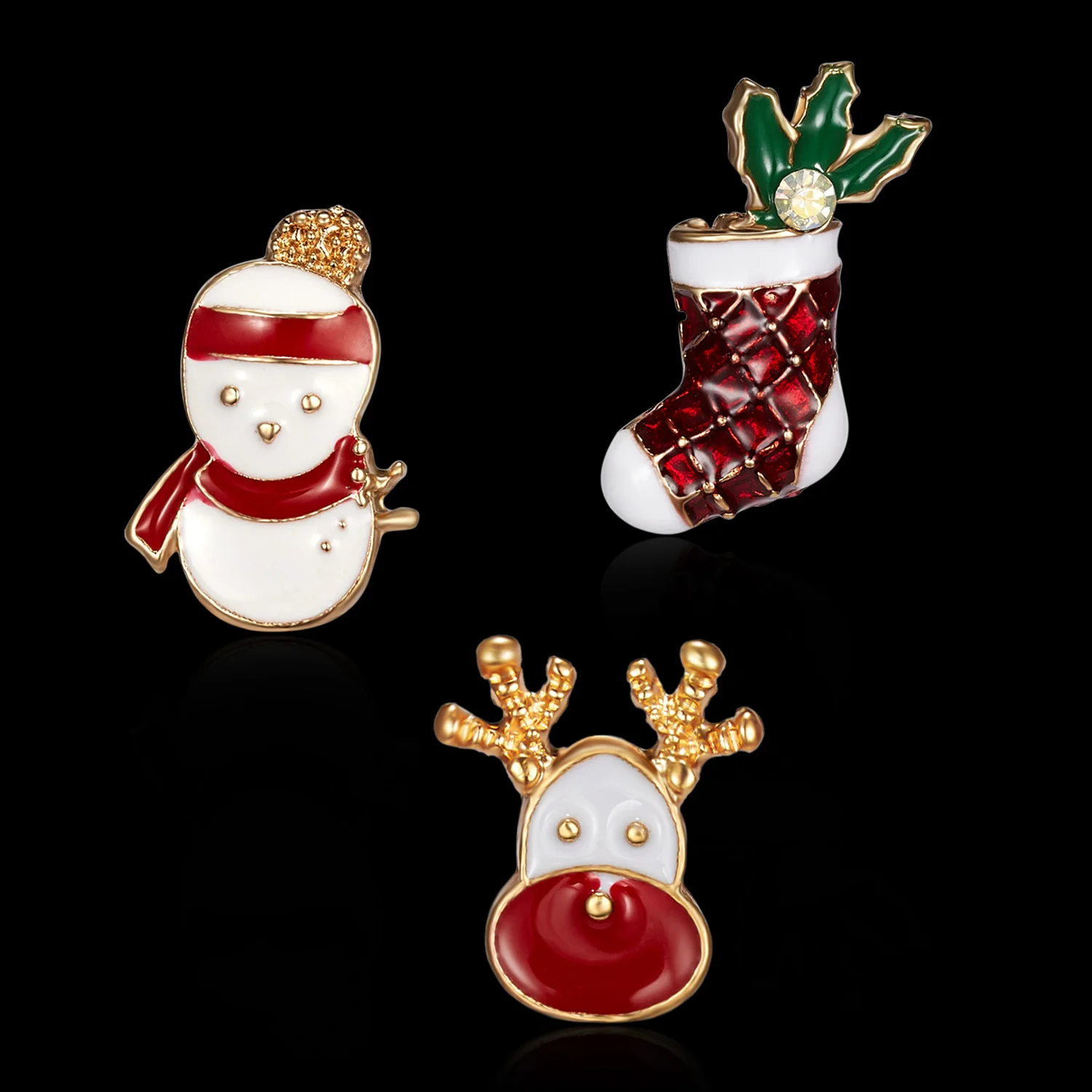 4 Sets Großhandel Frohe Weihnachten Broschen Weihnachten Baum Socken Elch Emaille Abzeichen Kleine Brosche Frauen Heißer Verkauf Mode Weihnachten Schmuck – Detail 31