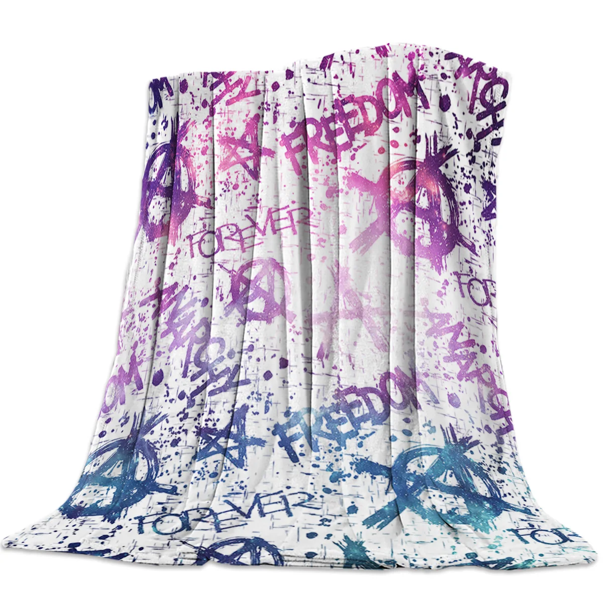 Soft Warm Coral Fleece Blanket Colorful Cool Text Winter Sheet Bedspread Sofa Throw Light Thin Mechanical Wash Flannel Blankets | Дом и сад