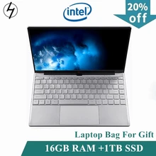LHMZNIY ноутбук с диагональю 14,1 дюйма и ОС Windows 10, 16 ГБ ОЗУ, 1T SSD, HD экран intel, 1,8 ГГц, wifi камера, тонкий студенческий ноутбук, Офисная игра