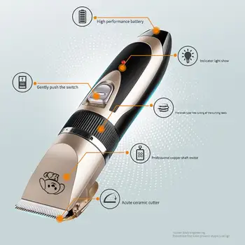 

Electrical Pet Dog Hair Trimmer Rechargeable Pet Cat Grooming Clippers Pets Hair Cutting Machine Set Shaving Hair Trimmer Cutter