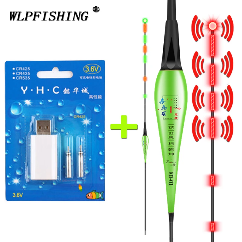 WLPFISHING 1 комплект CR425 перезаряжаемая батарея + шт. поплавок для рыбалки с