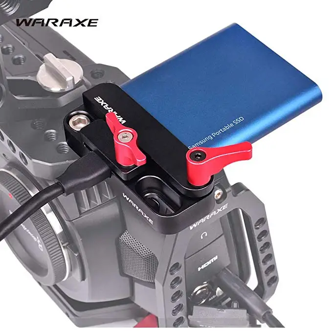 Жесткий кронштейн WARAXE для крепления samsung T5 SSD монтажный адаптер работает со всем корпусом для камеры с 1/4 отверстиями для винтов