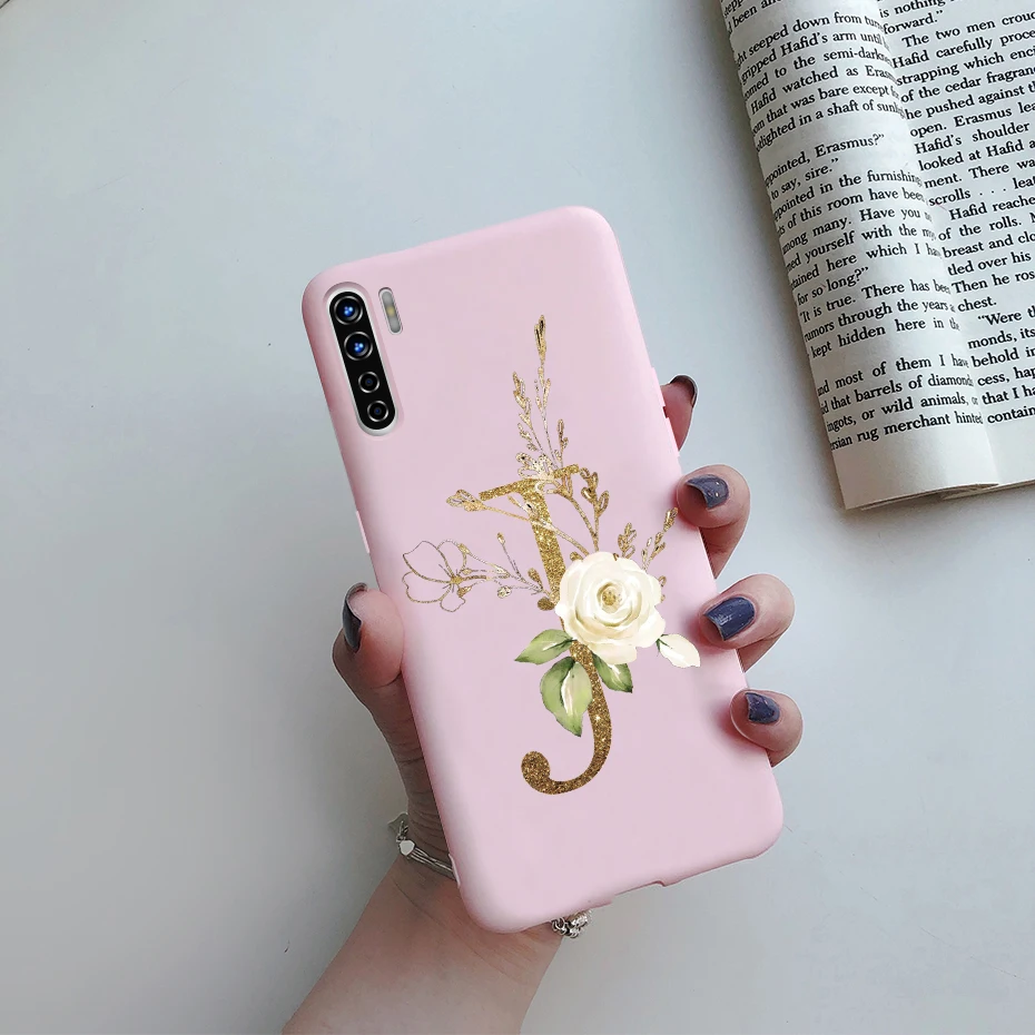 cases for oppo back For OPPO A91 Case 6.4" For OPPO F15 Case Funda Silicone Soft Flowers Letters Phone Case Back Cover For OPPO A91 A 91 2020 Cases oppo phone cases