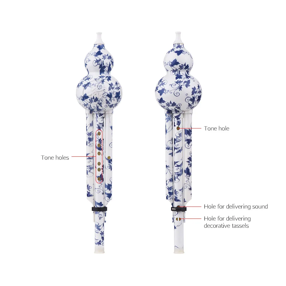 C Key Hulusi Cucurbit Flute Bottle Gourd Китайский традиционный инструмент с китайским узлом чехол