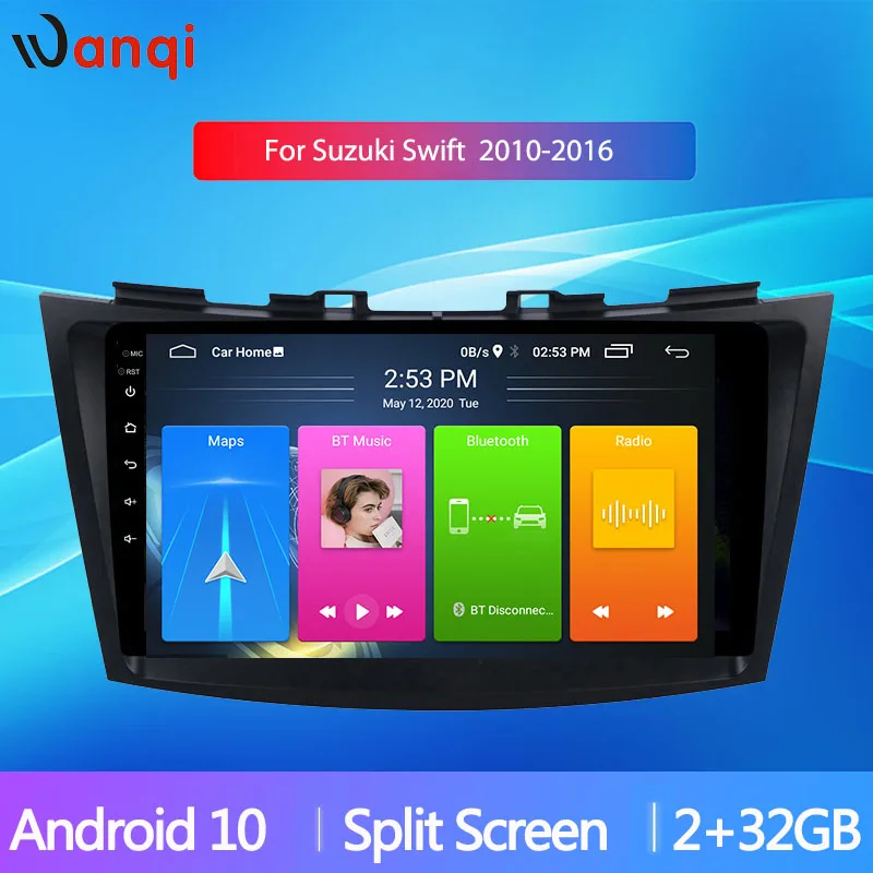 Автомобильный мультимедийный стерео-плеер Wanqi с GPS-навигацией для Suzuki Swift 2010-2016 9